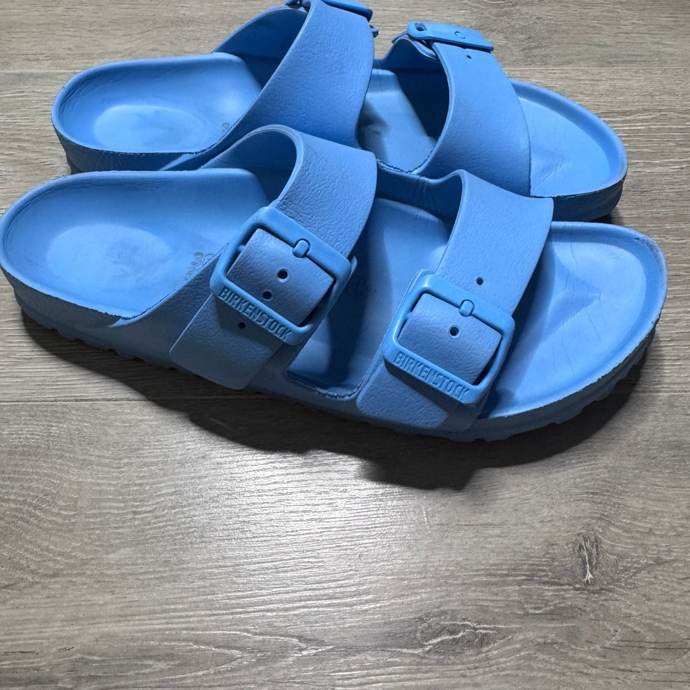 Birkenstock Arizona EVA Sky Blue Sandals Slides Womens 38 US 7 7.5 Waterproof
